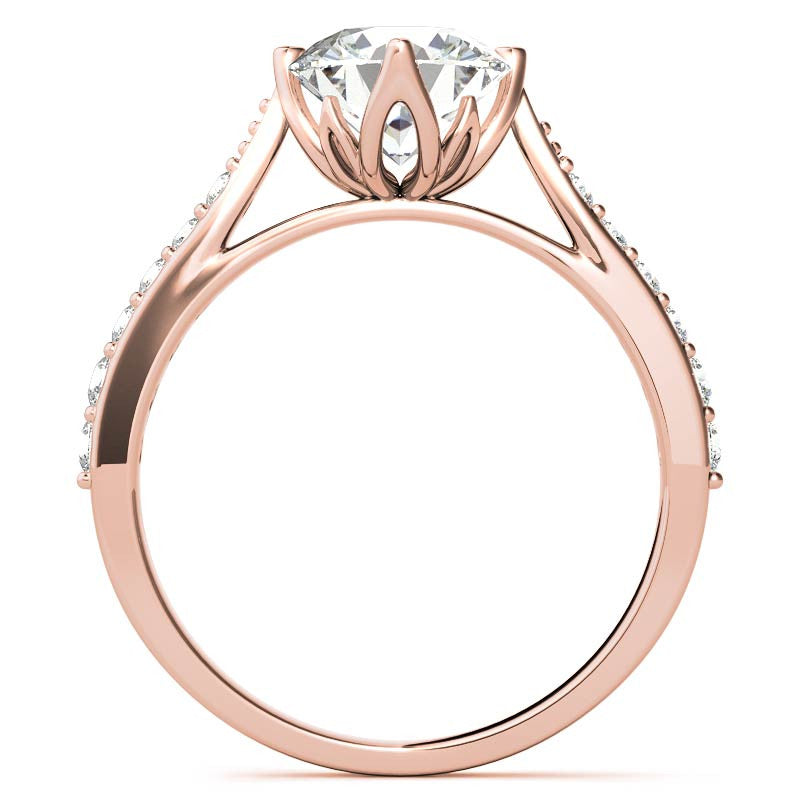 Round Brilliant Moissanite Engagement Ring