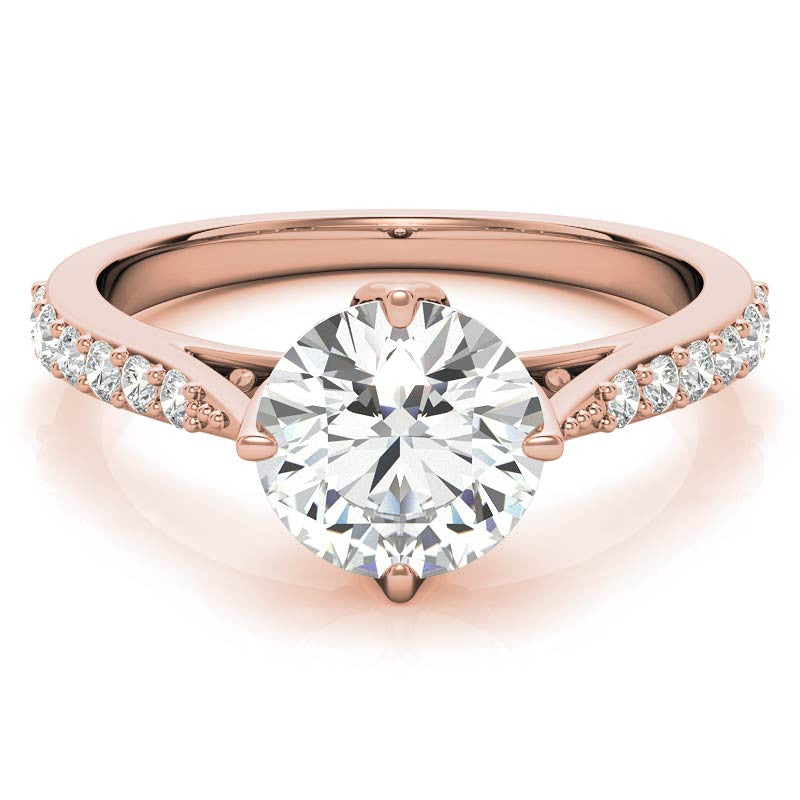Round Brilliant Moissanite Engagement Ring