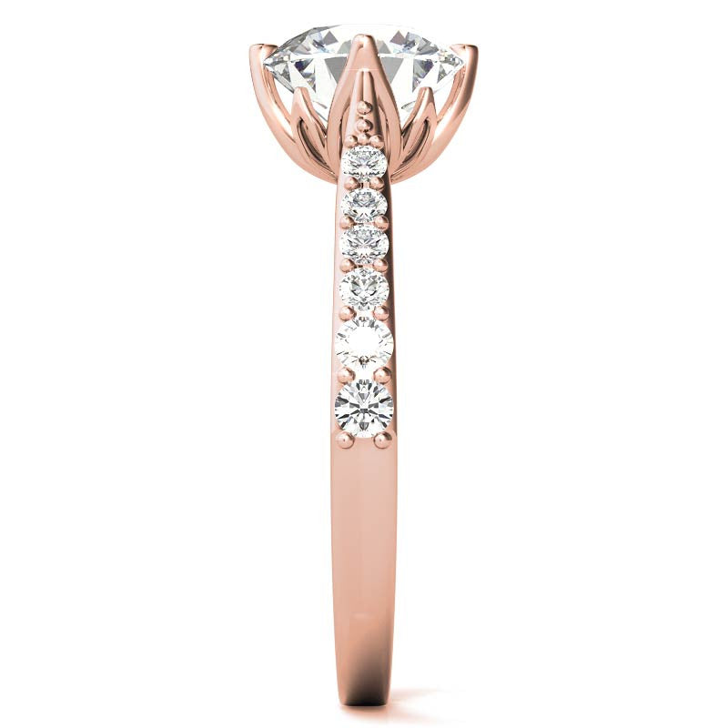 Round Brilliant Moissanite Engagement Ring