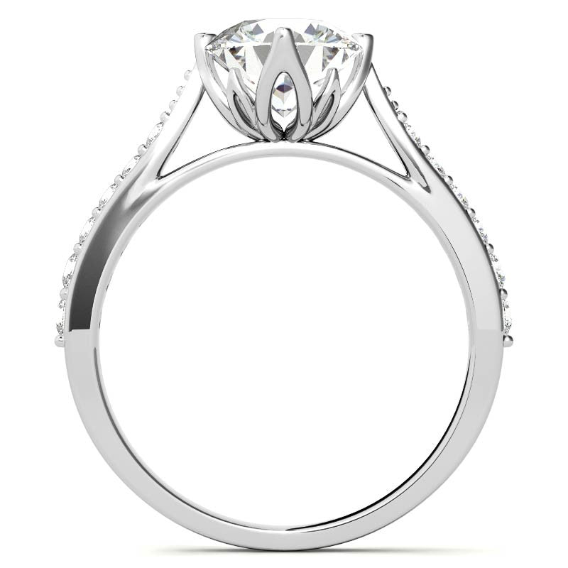Round Brilliant Moissanite Engagement Ring