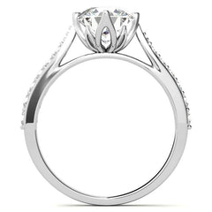 Round Brilliant Moissanite Engagement Ring
