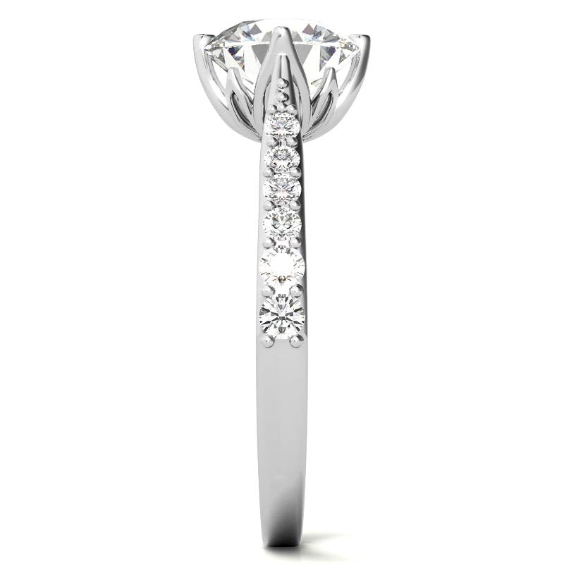 Round Brilliant Moissanite Engagement Ring