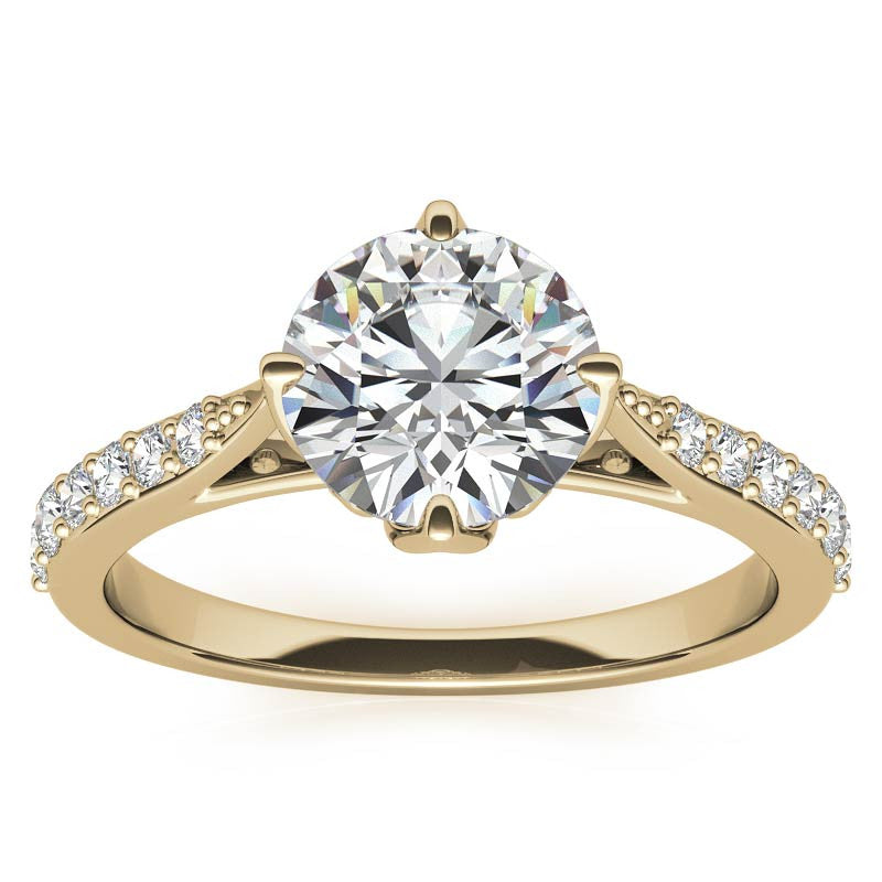 Round Brilliant Moissanite Engagement Ring