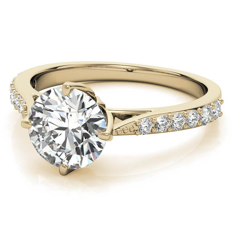 Round Brilliant Moissanite Engagement Ring