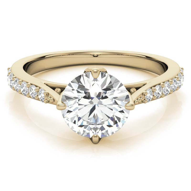 Round Brilliant Moissanite Engagement Ring