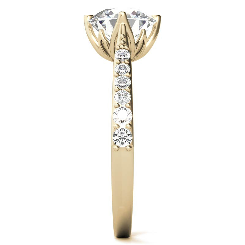 Round Brilliant Moissanite Engagement Ring