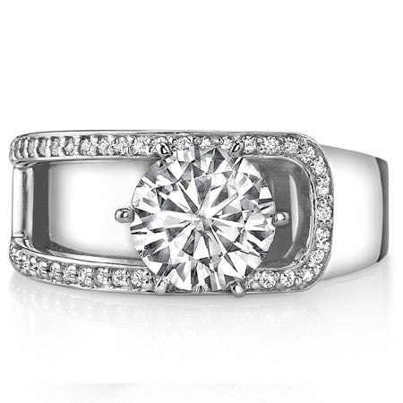 Buckle Moissanite Engagement Ring