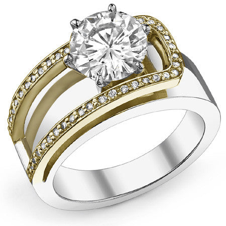 Buckle Moissanite Engagement Ring