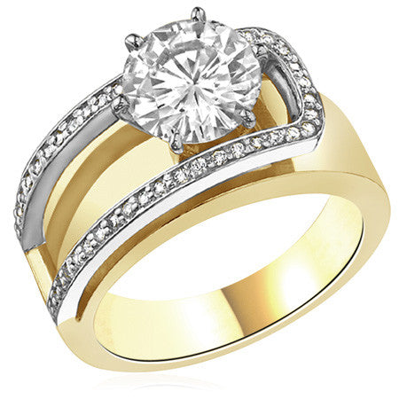 Buckle Moissanite Engagement Ring