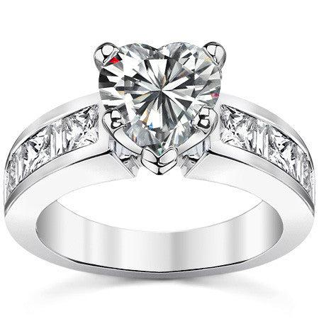 Square & Diamond Baguette Engagement Ring, 1.4ct