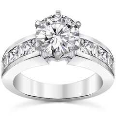Square & Diamond Baguette Engagement Ring, 1.4ct