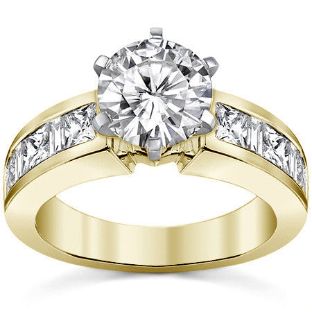 Square & Diamond Baguette Engagement Ring, 1.4ct