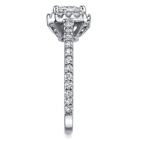 Princess Halo Moissanite Engagement Ring