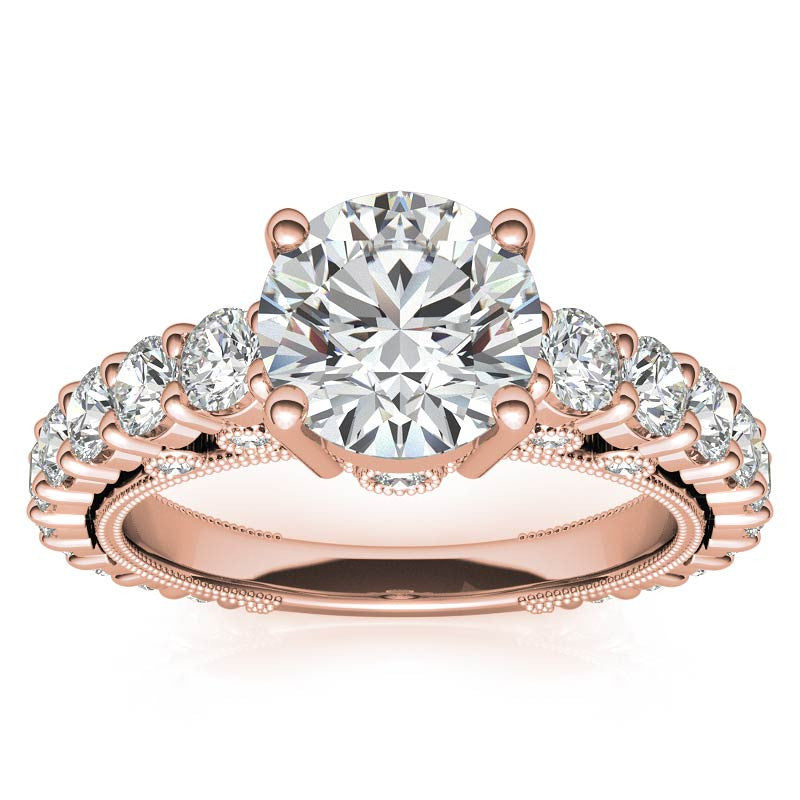 Round Brilliant Moissanite Engagement Ring