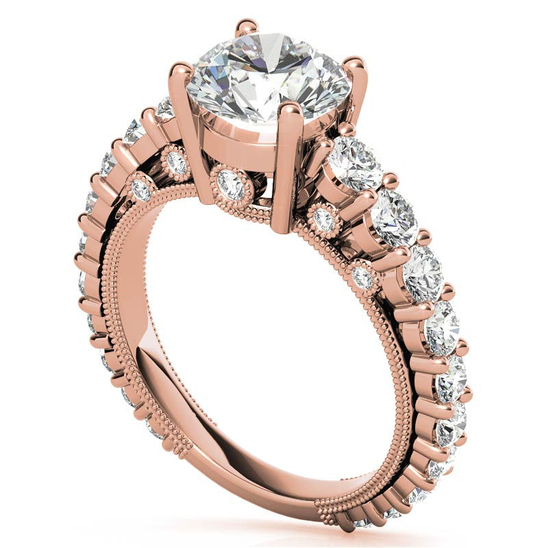 Round Brilliant Moissanite Engagement Ring