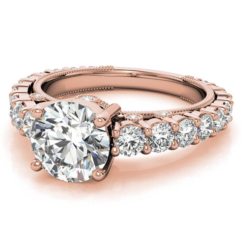 Round Brilliant Moissanite Engagement Ring