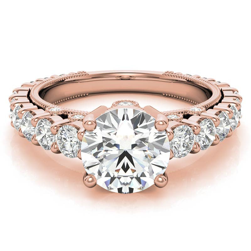 Round Brilliant Moissanite Engagement Ring