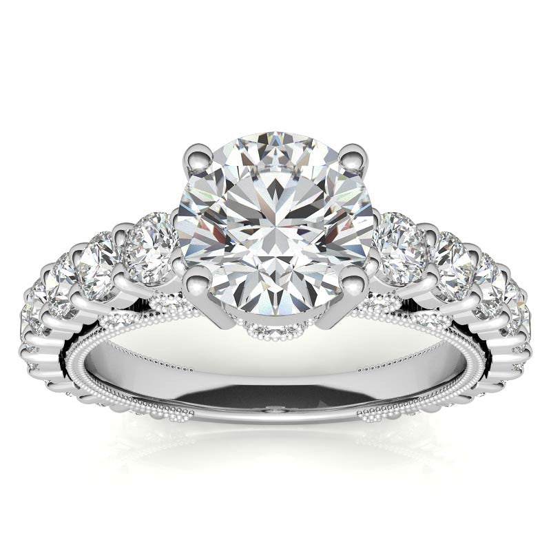Round Brilliant Moissanite Engagement Ring