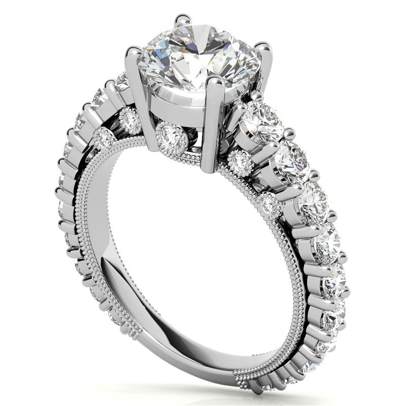 Round Brilliant Moissanite Engagement Ring