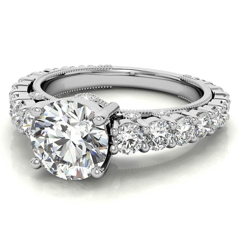 Round Brilliant Moissanite Engagement Ring