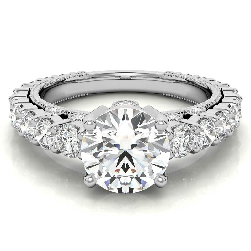 Round Brilliant Moissanite Engagement Ring