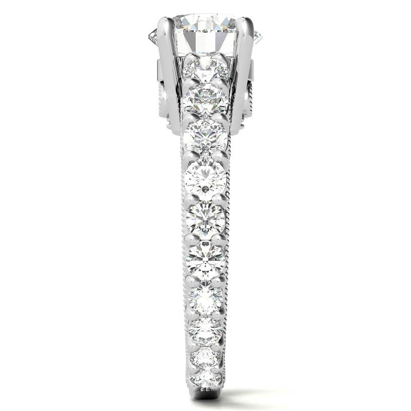 Round Brilliant Moissanite Engagement Ring