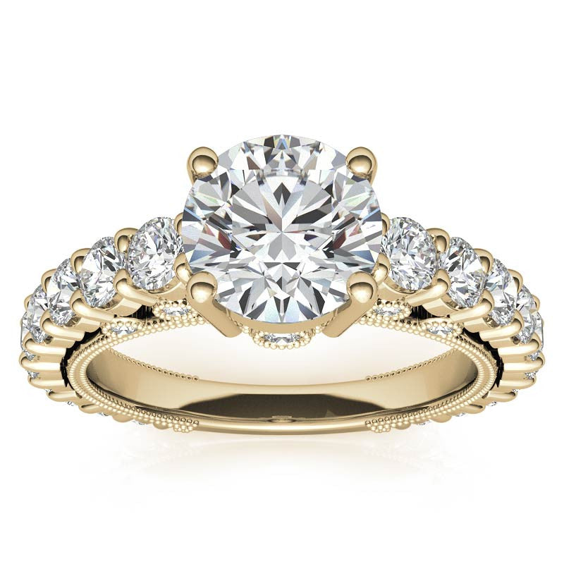 Round Brilliant Moissanite Engagement Ring