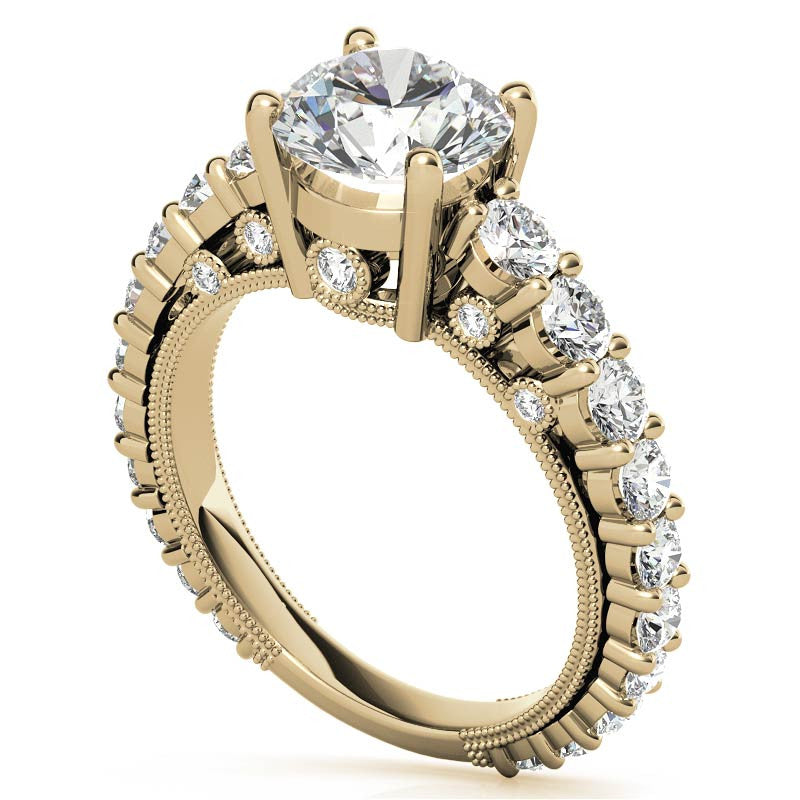 Round Brilliant Moissanite Engagement Ring