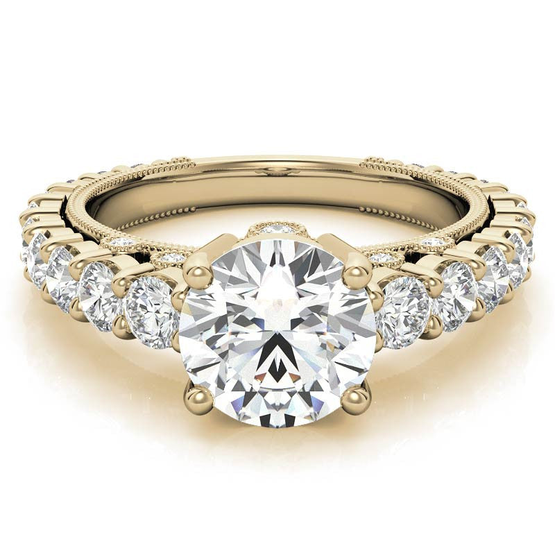 Round Brilliant Moissanite Engagement Ring