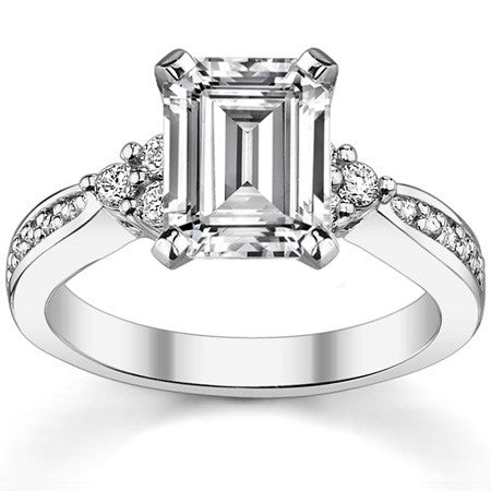 Round Brilliant Moissanite Engagement Ring, 0.28ct