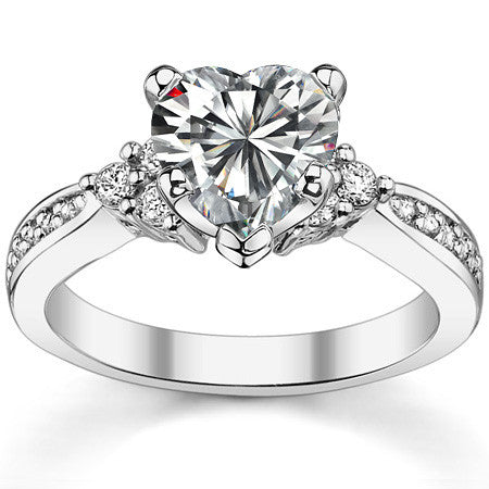 Round Brilliant Moissanite Engagement Ring, 0.28ct