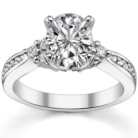 Round Brilliant Moissanite Engagement Ring, 0.28ct