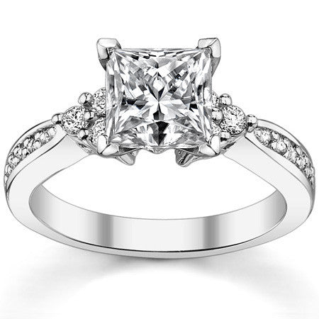 Round Brilliant Moissanite Engagement Ring, 0.28ct