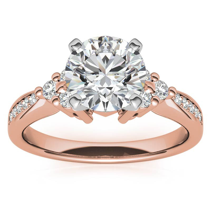 Round Brilliant Moissanite Engagement Ring, 0.28ct