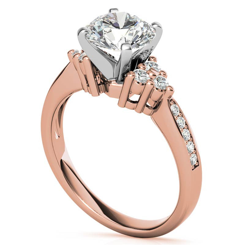 Round Brilliant Moissanite Engagement Ring, 0.28ct