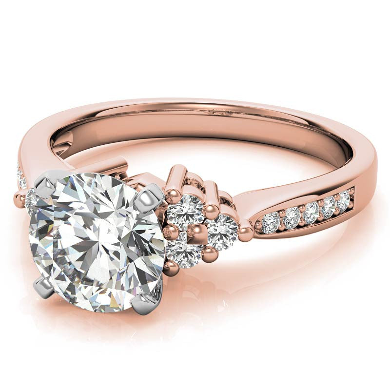 Round Brilliant Moissanite Engagement Ring, 0.28ct