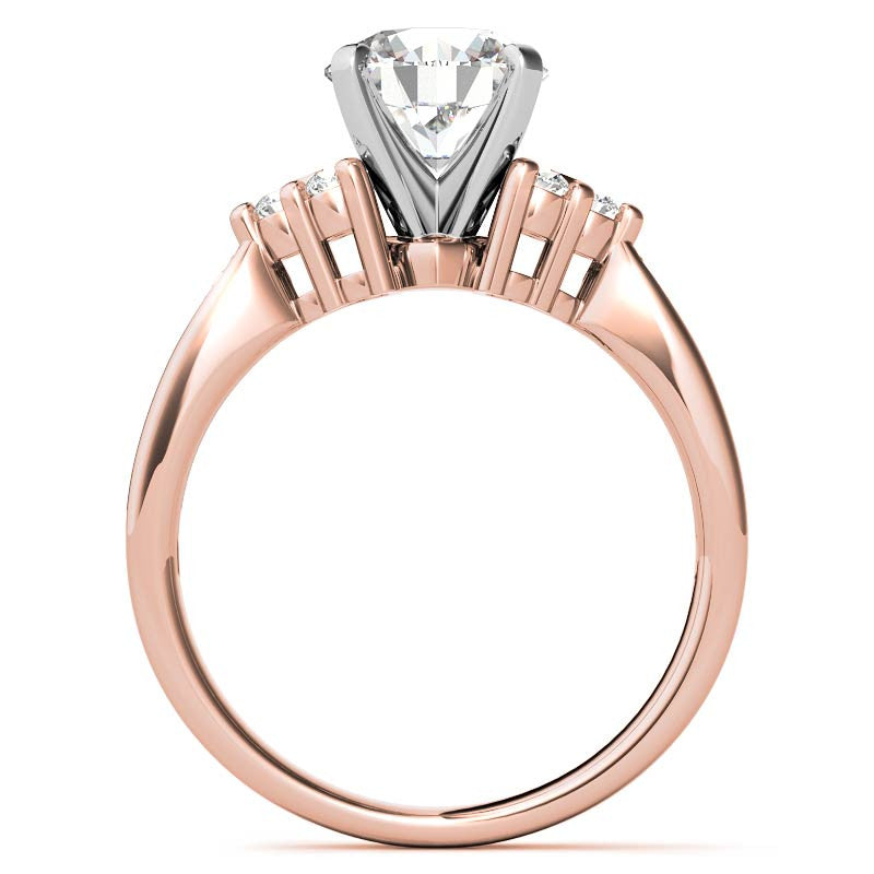 Round Brilliant Moissanite Engagement Ring, 0.28ct