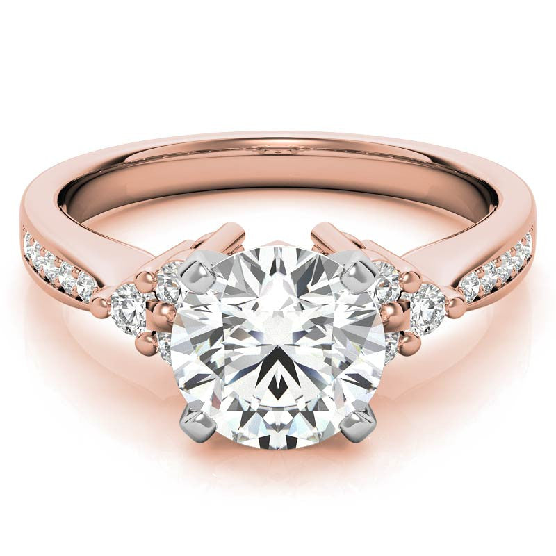 Round Brilliant Moissanite Engagement Ring, 0.28ct