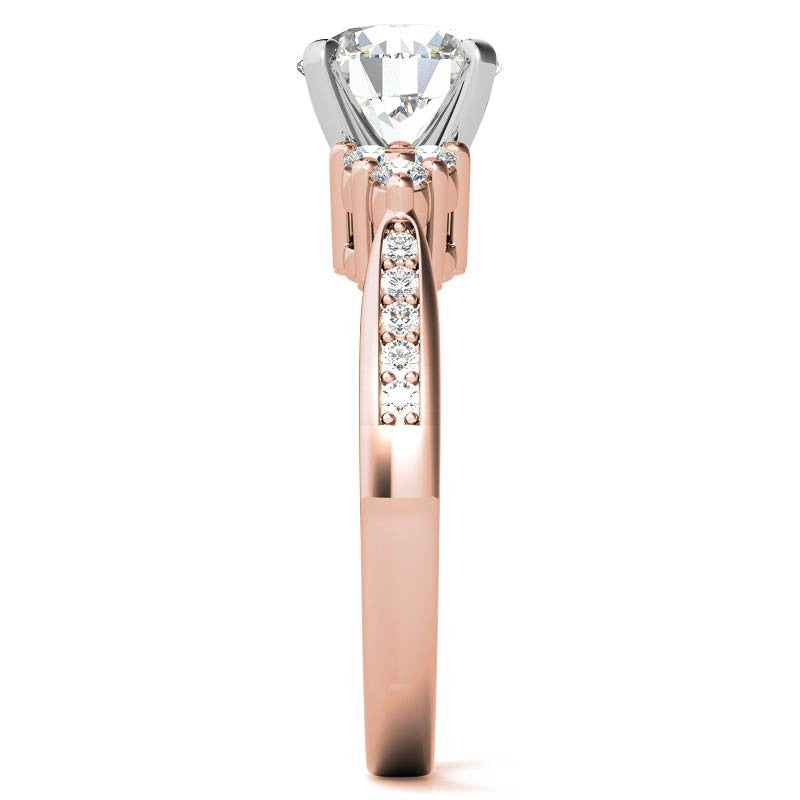 Round Brilliant Moissanite Engagement Ring, 0.28ct