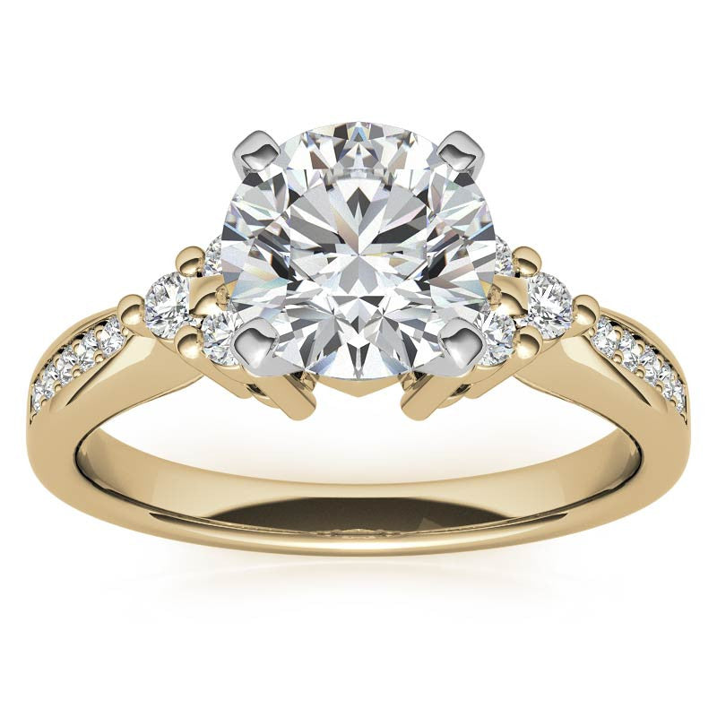 Round Brilliant Moissanite Engagement Ring, 0.28ct