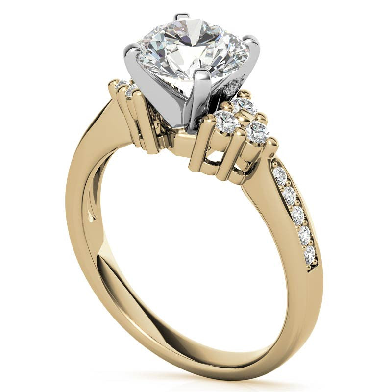 Round Brilliant Moissanite Engagement Ring, 0.28ct