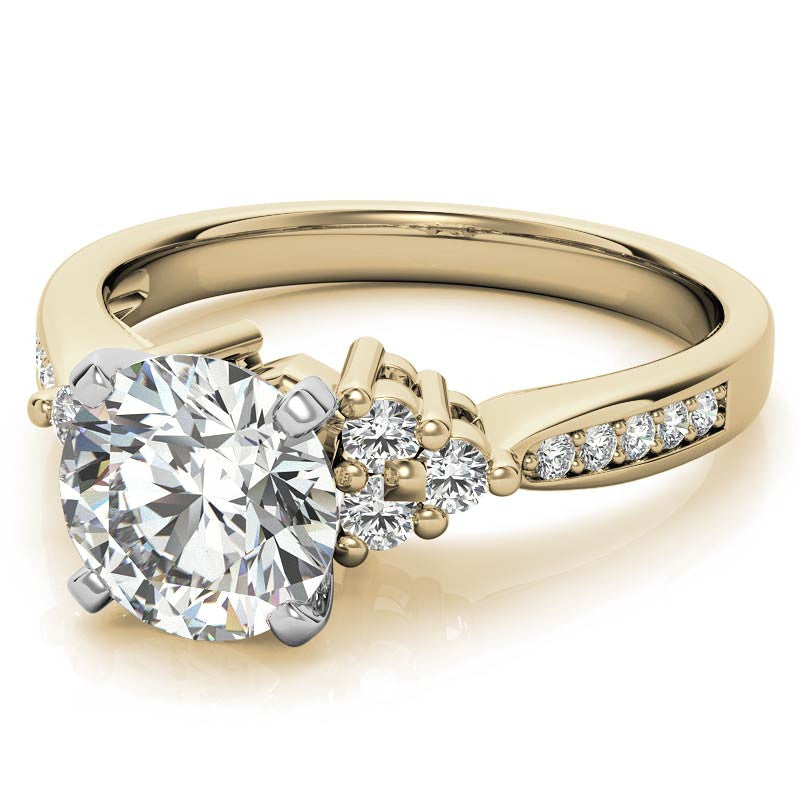 Round Brilliant Moissanite Engagement Ring, 0.28ct
