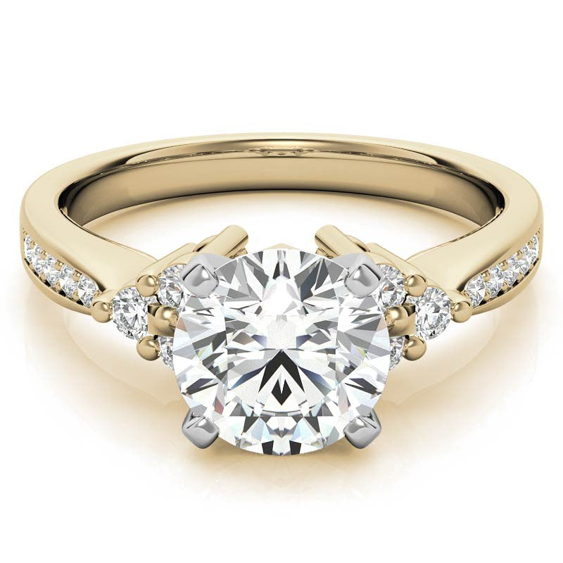 Round Brilliant Moissanite Engagement Ring, 0.28ct