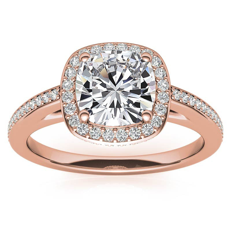 Cushion Legacy Halo Moissanite Engagement Ring