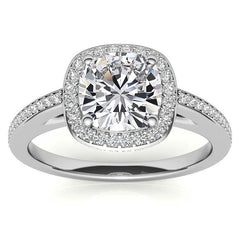 Cushion Legacy Halo Moissanite Engagement Ring