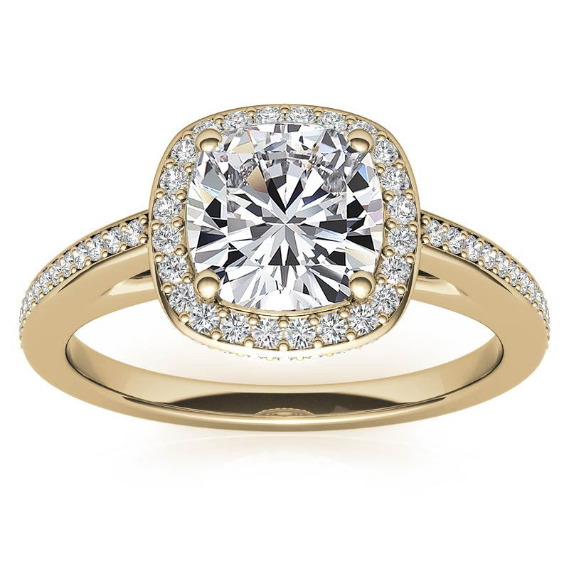 Cushion Legacy Halo Moissanite Engagement Ring