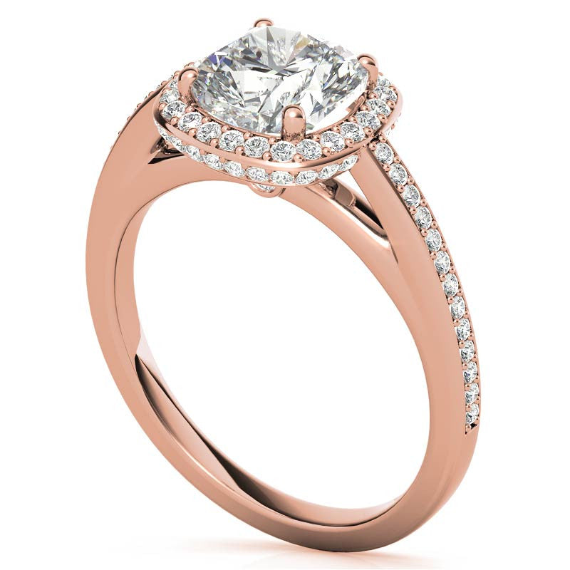 Cushion Legacy Halo Moissanite Engagement Ring