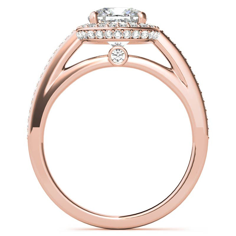 Cushion Legacy Halo Moissanite Engagement Ring