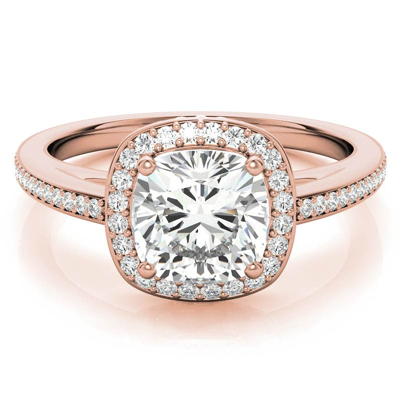 Cushion Legacy Halo Moissanite Engagement Ring