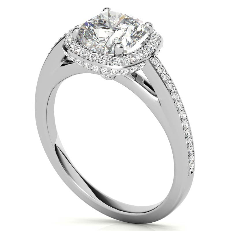 Cushion Legacy Halo Moissanite Engagement Ring